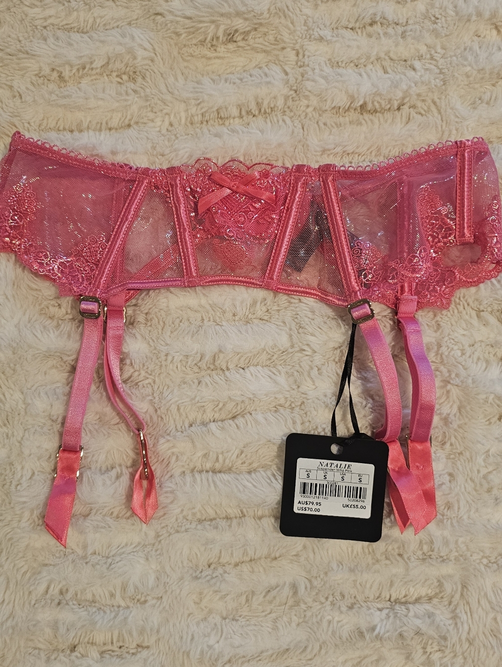 Honey Birdette Natalie Wild Pink 34C/S - Picture 9 of 10